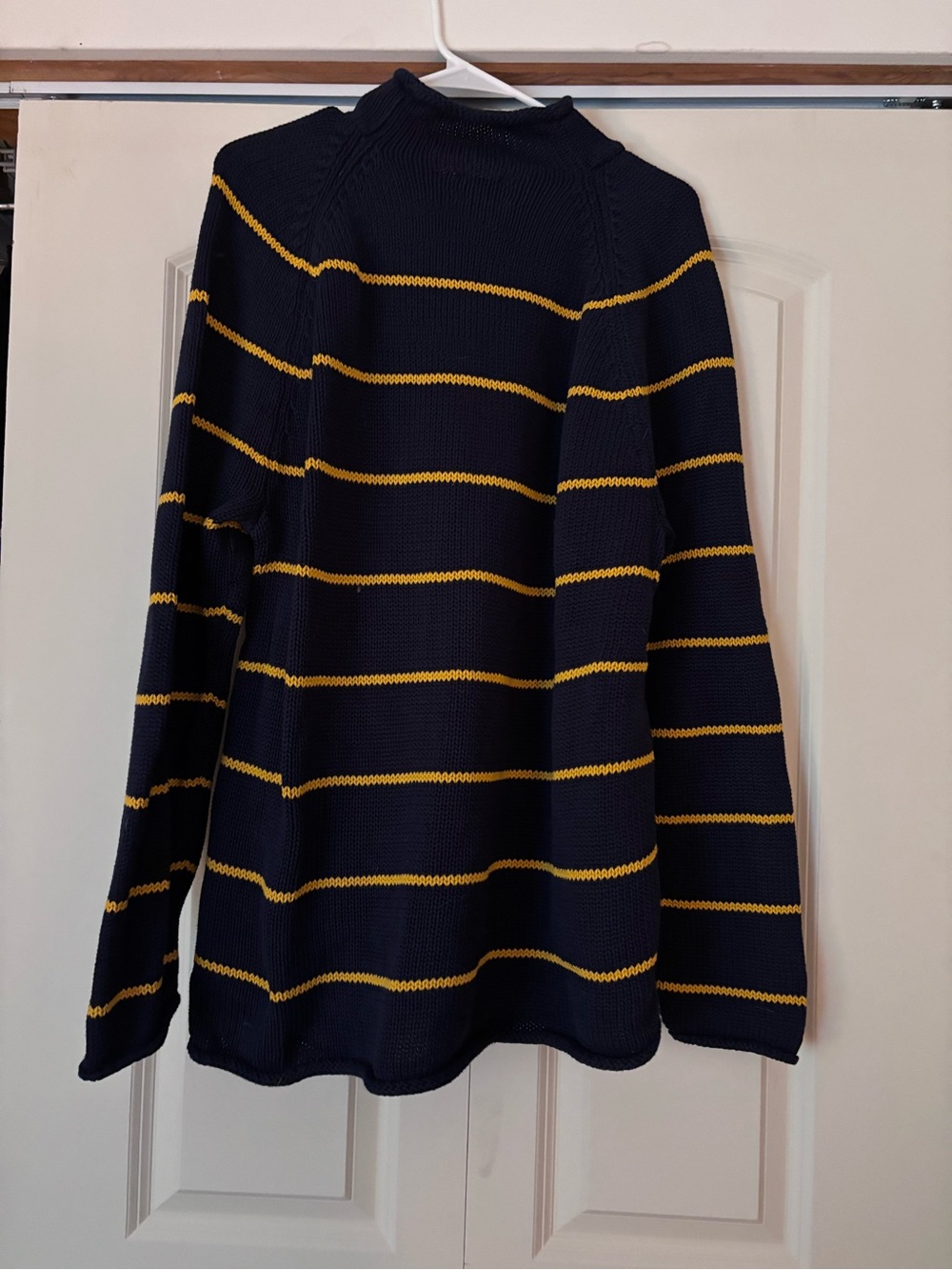 J. Crew Rollneck Sweater - Navy and yellow stripe - Picture 4 of 4